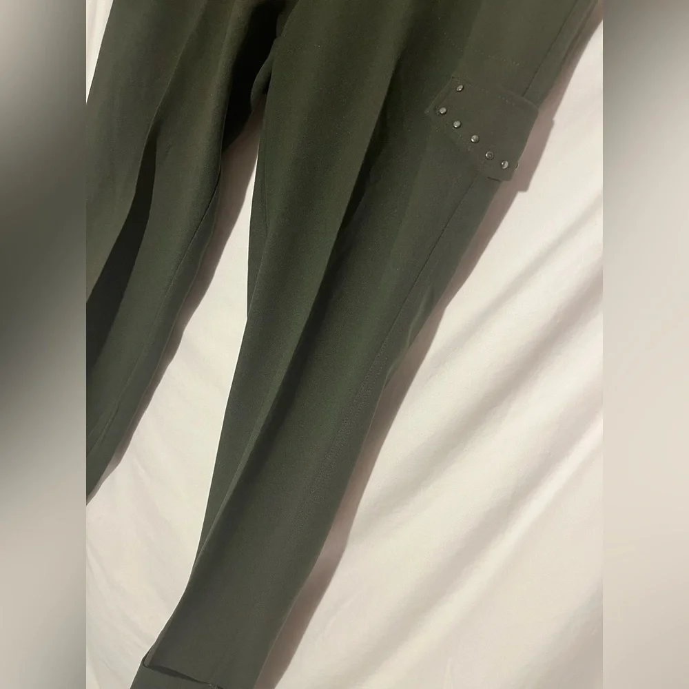 Belyn Key Golf  Dress Pants Moss Green Women's Size M #81